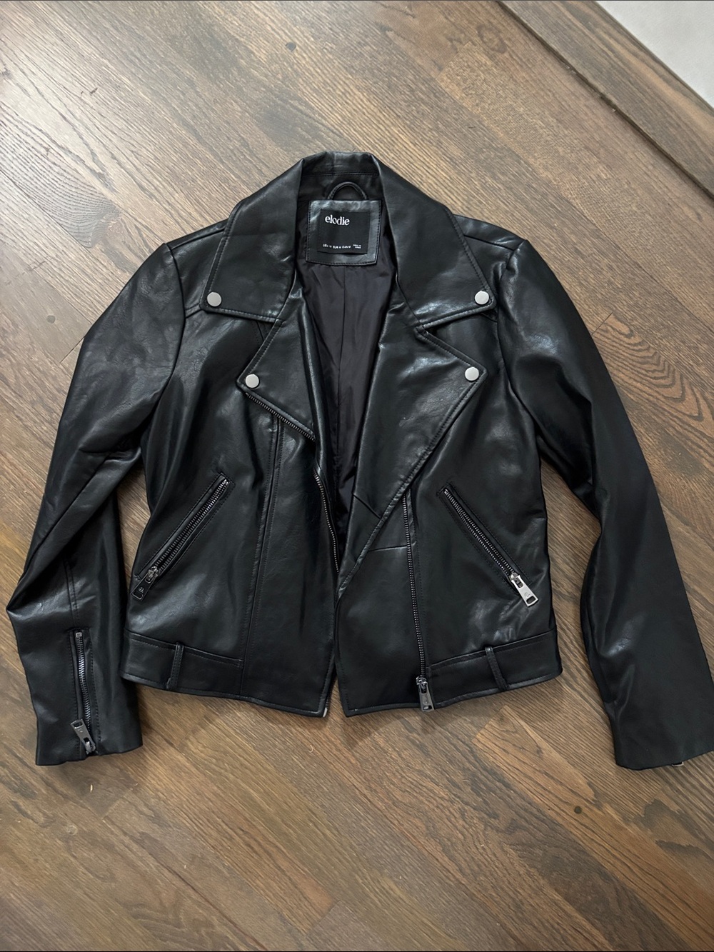 Elodie Black Faux Leather Jacket